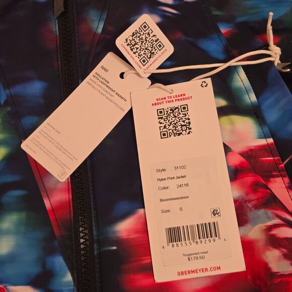Obermeyer Rylee Print Jacket Teen Size S 8-10 Color Bloominescense, NEW Hooded - Picture 16 of 16